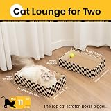 Conlun Cat Scratcher Box with 4 Scratching Boards 2 Boxes 1 Ball view 3