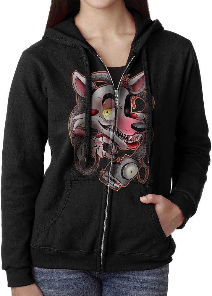Women Five Nights at Freddy S Mangle W Redbubble Link Hoodie Sweatshirt Black