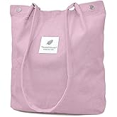 YanZhou Canvas Tote Bag for Women, Large Capacity Corduroy Quilted Tote Bag with Inner Pockets, Durable Stylish ,Reusablee