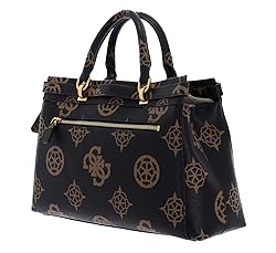 GUESS Sestri Luxury Satchel, Mocha Logo
