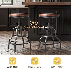 Lokkhan 20 Inch Height Bar Stools Farmhouse Bar Stools Set Of
