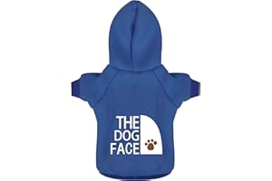 Paiaite Blue Chihuahua Dog Hoodie: Keep Your Pup Warm and Stylish with a 'The Dog Face' Printed Sweatshirt, Pet Clothes, and Sweater Coat All in One - Perfect for Winter and Cool Summer Nights! M