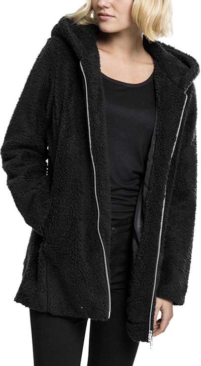 Urban Classics Damen Kapuzenpullover Ladies Sherpa Jacket