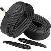 FANSPRO 700C Bike Inner Tubes 700 x 35-43c, 2 Pack | Extra-Long 48mm Schrader Valve, Premium Quality Butyl Inner Tube for 28in Road, Gravel, Hybrid, City bikes, 2 Tire Levers
