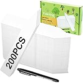 Plant Labels 200 Pcs Yuanling for Seeding Plastic Waterproof Plant Name Tags Garden Labels Marker Garden Pots Stakes for Outdoor Potted Plants Belt Permanent Marking Pen (White)