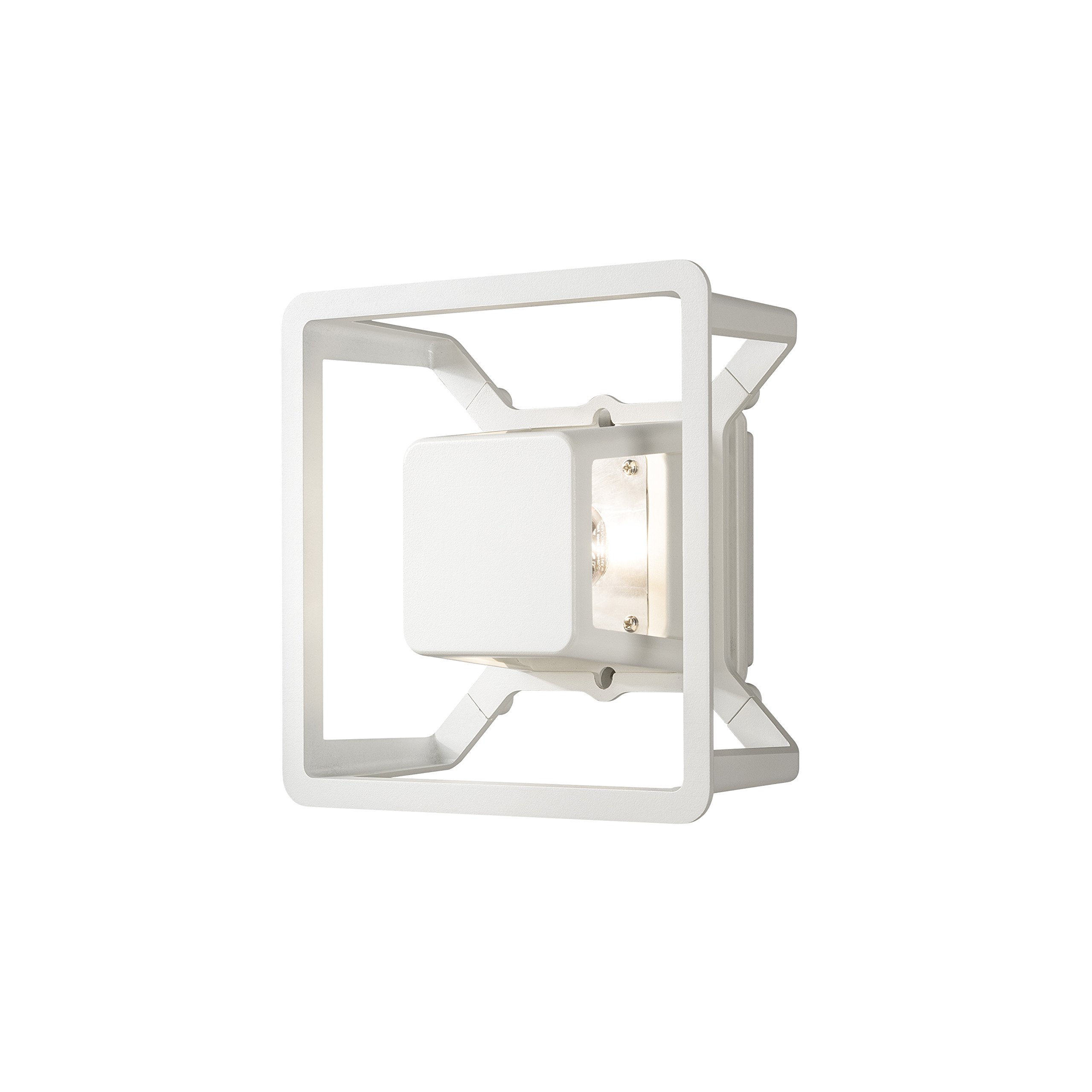Konstsmide Outdoor Wall Lights/Pescara Up Down Modern Outdoor Wall Lantern/High Power 3 W LED Wall Lamp/Clear Acrylic Lens/Aluminium/IP54/Outside Light White