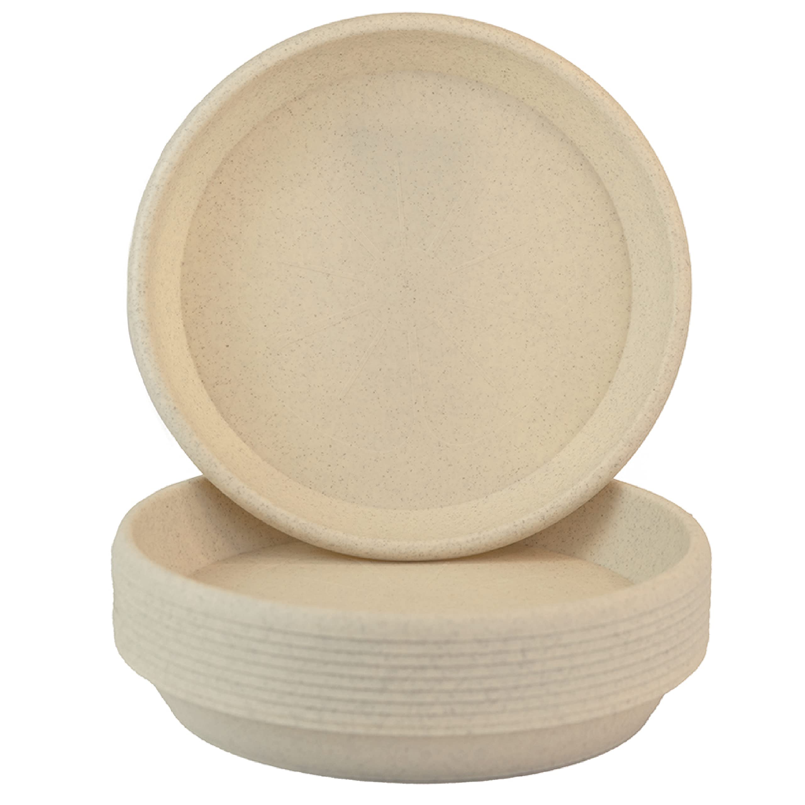 Home Garden Ornaments Plant Pot Saucers 10cm Beige Marble Set of 10 – Solid Plastic Plant Pot Saucer – Round Plant Saucer for House Plants – Durable Plastic Plant Tray (10 cm, Beige Marble)