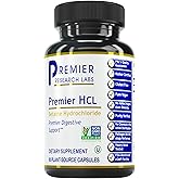 Premier Research Labs Premier HCL - Betaine HCL, Betaine Hydrochloride Supplement for Optimal Digestive Function, Nutrient Absorption, Betaine-HCL for Low Stomach Acid- 90 Vegetarian Capsules