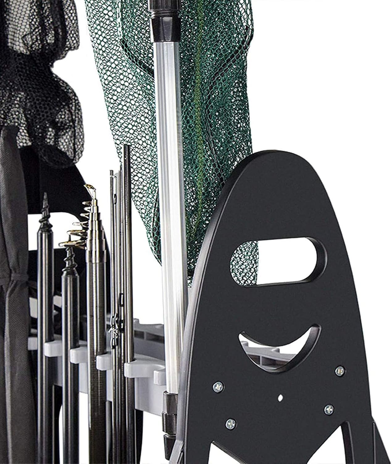 16 Fishing Rod Holder Storage Rack, Fishing Pole Stand Garage Organizer Holds Any Type of Rod or Hiking Sticks Keep It Steady: Home Improvement