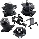 Engine Motor and Transmission Mount Kit Set of 6 | for Hon-da Accord LX EX SE 3.0L Automatic Trans 2003-2007 Replaces# A4527HY A4526HY A4525 A4544 A4517 A4524