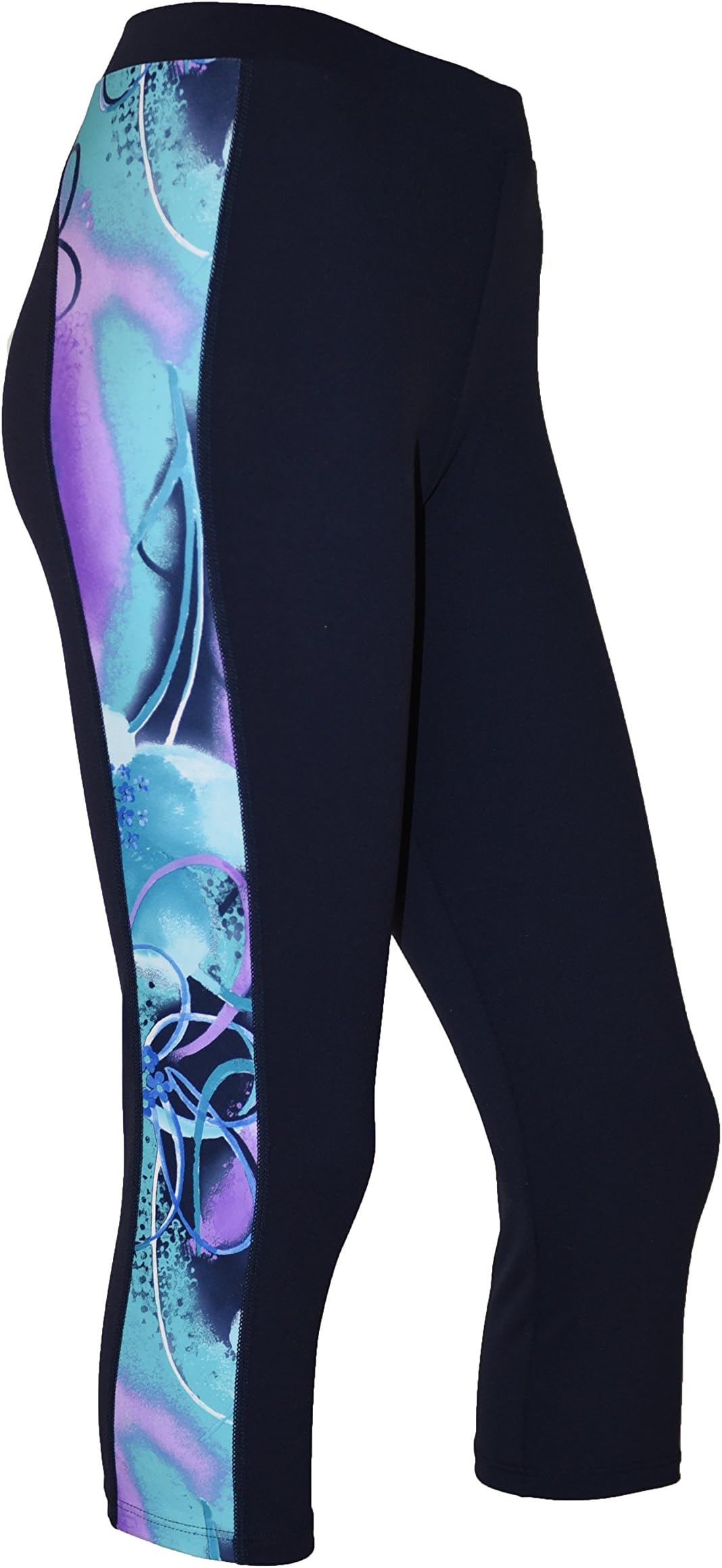 Private Island Women Beach Walk Plus Size UPF 50+ Capri Swim Pants Rash Guard