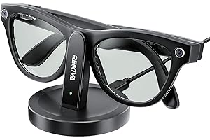 REIKIYA Charging Stand for Ray-Ban Meta Smart Glasses, Portable Charging Dock for Wayfarer, Headliner, Skyler with 3.3 ft USB-C Cable, Charger for Meta Glasses RayBan, RayBan Meta Accessories