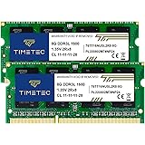Timetec 16GB KIT(2x8GB) DDR3L / DDR3 1600MHz (DDR3L-1600) PC3L-12800 / PC3-12800 Non-ECC Unbuffered 1.35V/1.5V CL11 2Rx8 Dual