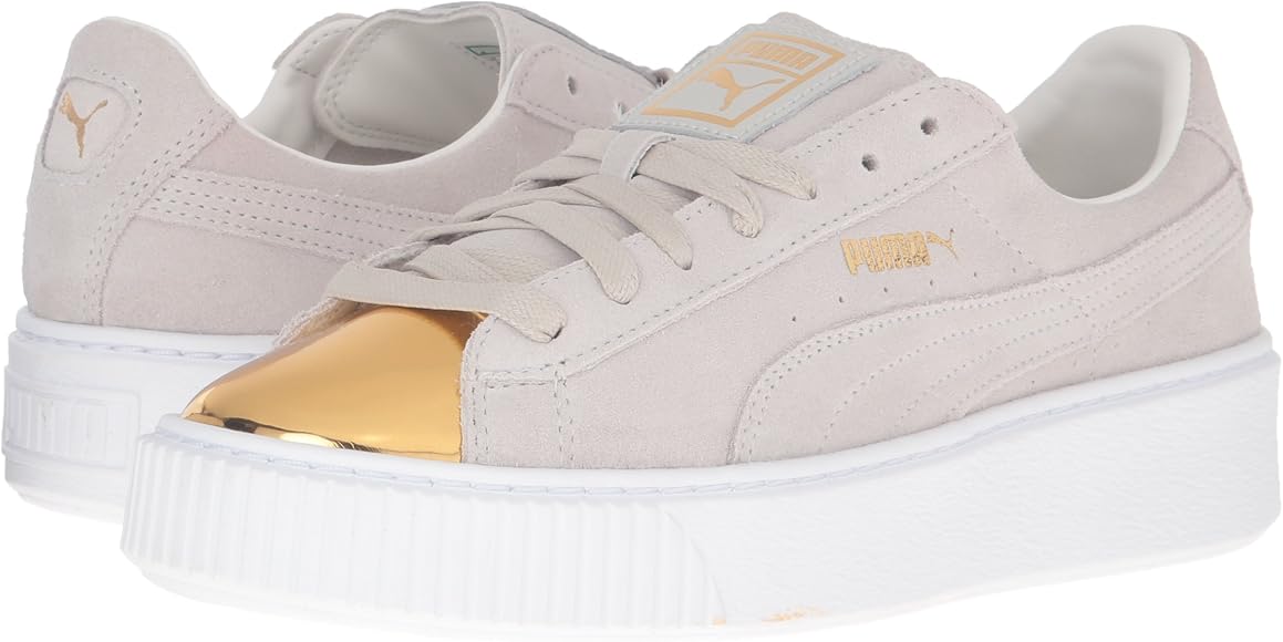 puma platform white gold