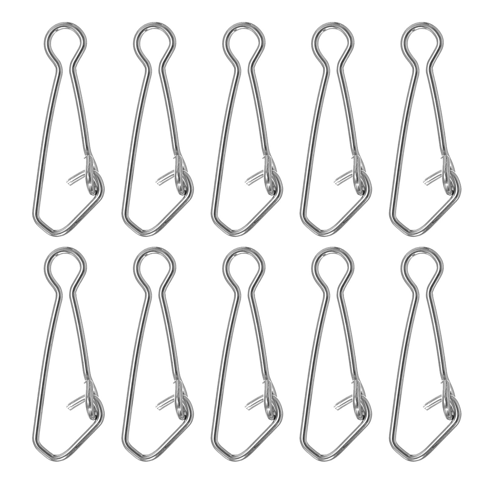 PATIKIL High Strength Fishing Snaps, 50 Pack 83 Lbs Stainless Steel Line Pin Connector Swivels Clips Quick Change for Fishing Lures Freshwater Saltwater, White
