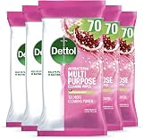Dettol Antibacterial Multipurpose Wipes Pomegranate 5x70 350 Total