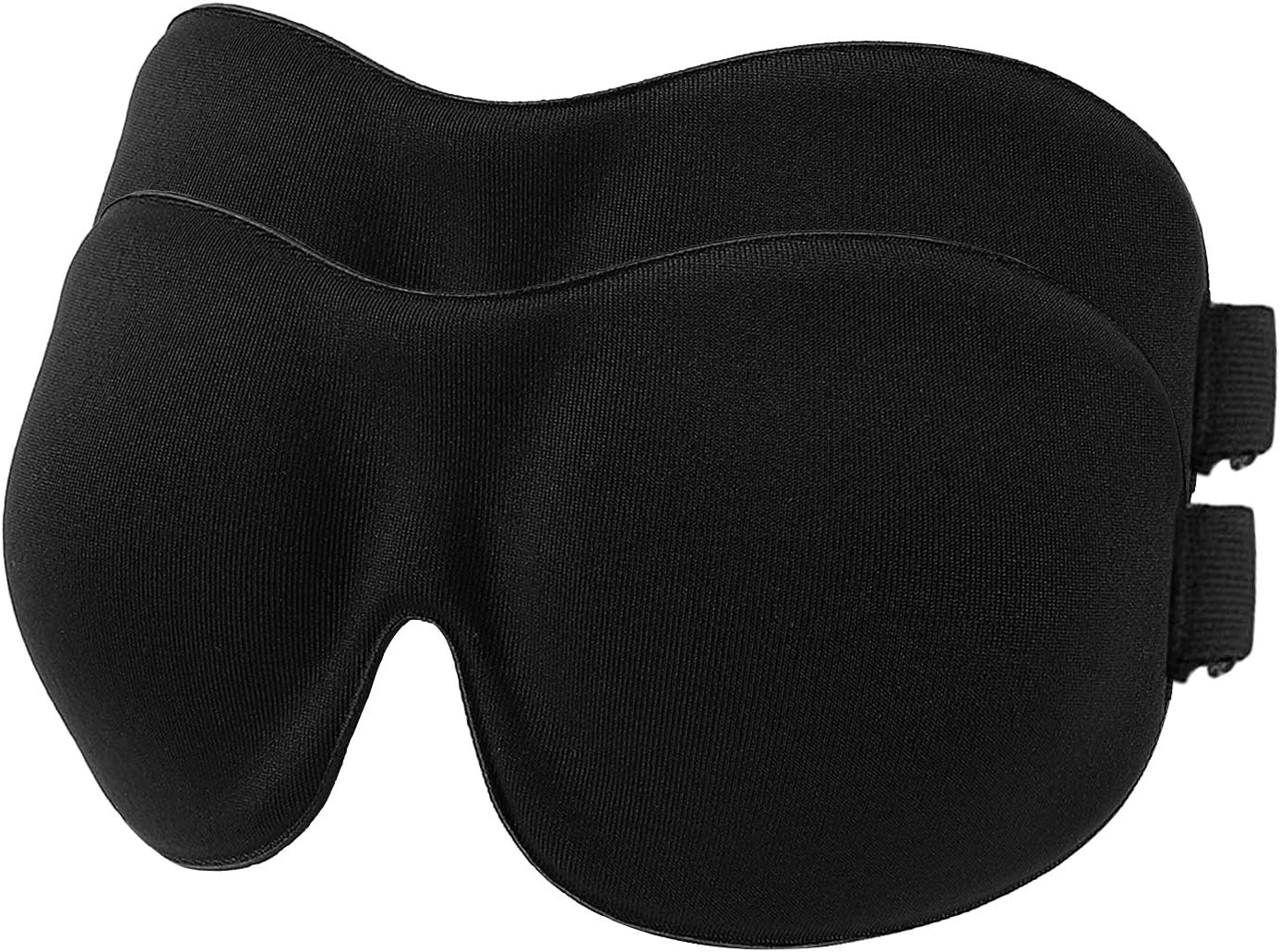 2Pack Lonfrote 3D Deep Molded Sleep Mask, with Adjustable Strap, Lightweight & Comfortable Eye Mask, Super Soft Material (Black & Blue): Health & Personal Care