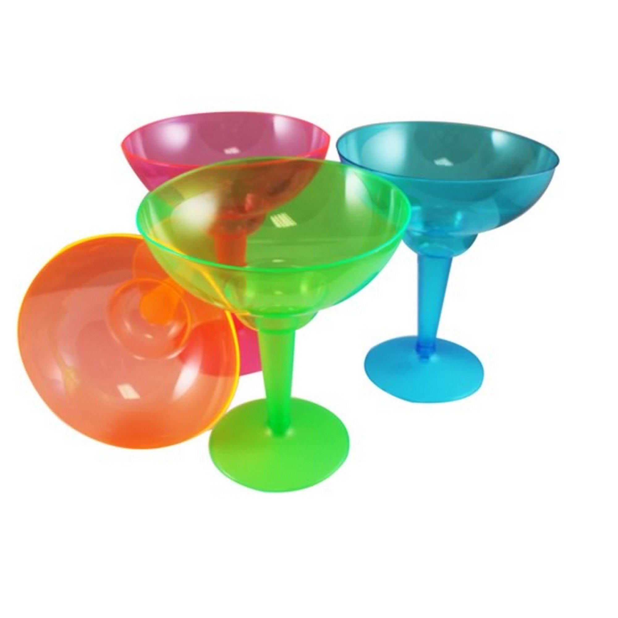 Party Essentials 10 Count Hard Plastic TwoPiece Margarita Glasses