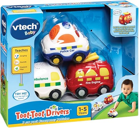 vtech toot toot emergency vehicles set