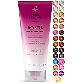 Four Reasons Color Mask INTENSE- Fuchsia – (27 Colors) Intensive Toning Treatment - Color Depositing Conditioner – Semi Permanent Hair Dye for Lightened and Colored Hair– 100% Vegan, 6.76 fl oz