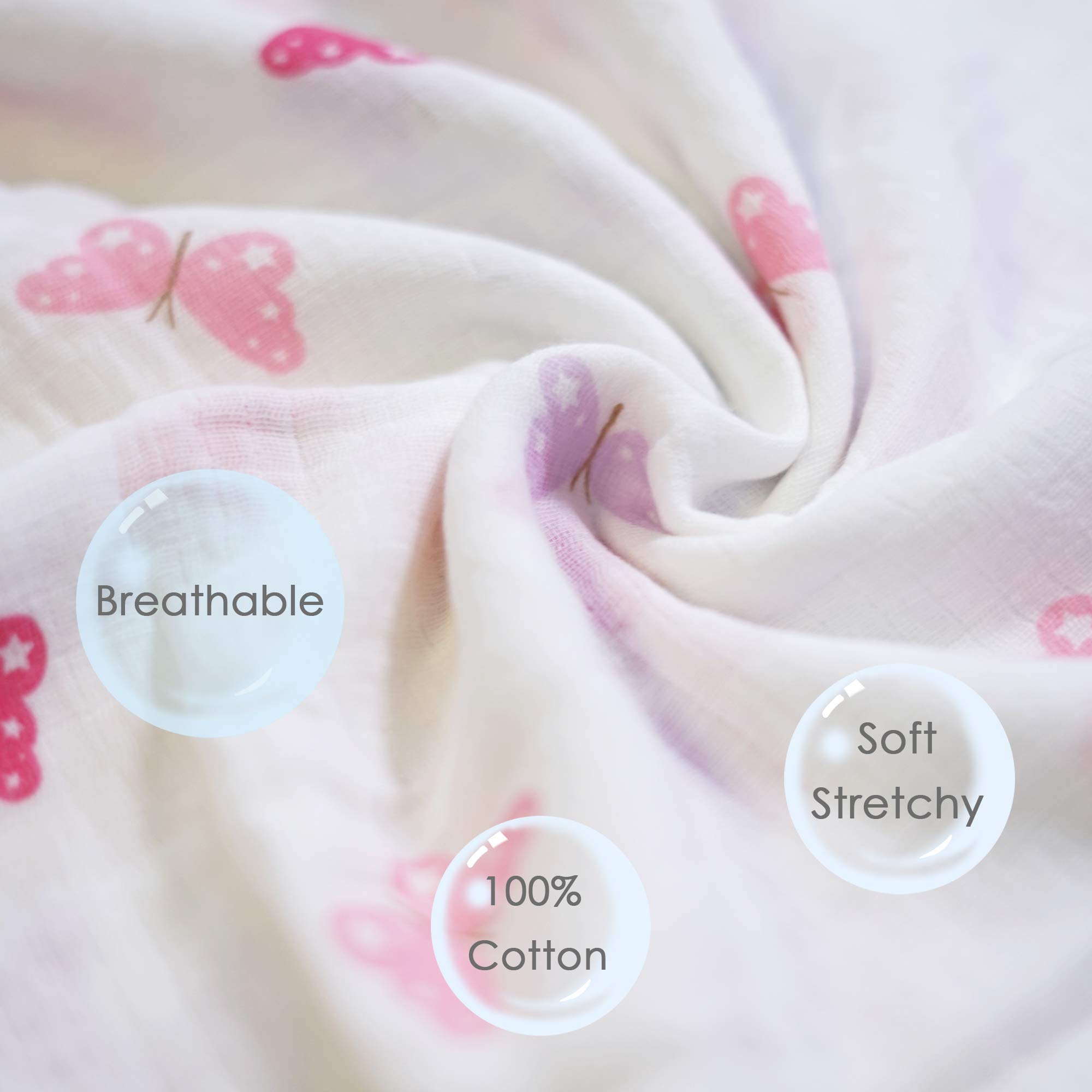 CozyWay Muslin Swaddle Blankets – Baby Blanket 4 Pack Boys/Girls/Unisex, Receiving Blankets, Swaddle Wrap, Bath Towel, Newborn Shower Gifts,47x47 (Dream Catcher)