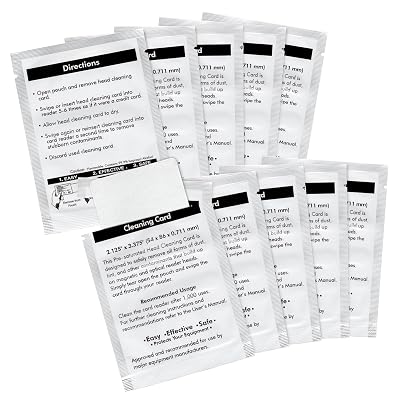 Xinafan 10 Pc 60622 Cleaning Card Compatible with Dymo LabelWriter 550 450 5XL 4XL Label Printer Cleaning Sheets Swipe, 3.375 x 2.125 Inch Card Reader POS Direct Thermal Swiper Cleaner