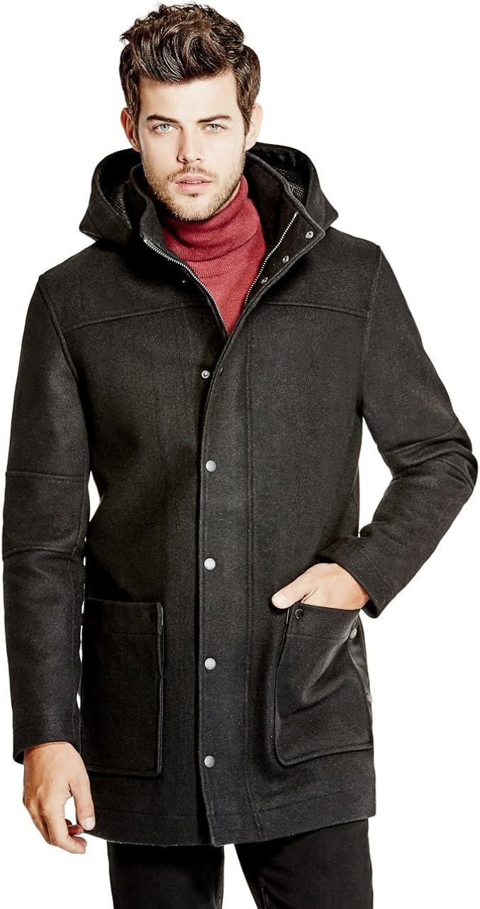 guess wool coat mens