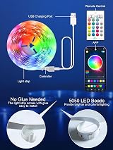 GIPOYENT TV LED Lights 13.1ft RGB Bluetooth Backlight for 40-65 Inch TV view 6