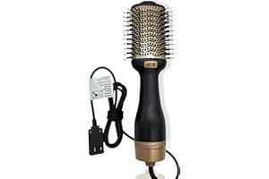 NOOR 4 in 1 Hair Dryer Brush - Hair Straightener, Volumizer, and Styler with Negative Ion Technology for All Hair Types