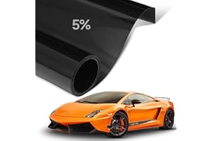 Serzase Window Tint Car, 5% VLT, Nano Ceramic Car Tint 2PLY, Professional Auto Window Tint Heat, UV 99%, and IRR 85% to 90%, Tint for Cars, Plotter Friendly, 24" x15FT