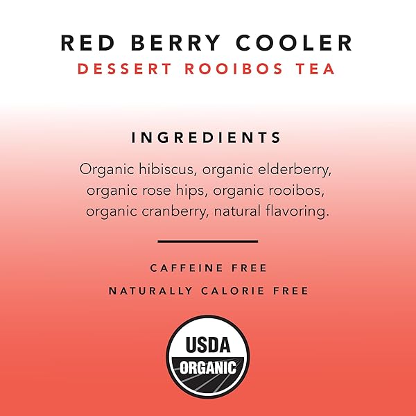 PINKY UP RED BERRY COOLER LOOSE LEAF ICED TEA | ROOIBOS HERBAL TEA BLEND, NATURALLY CALORIE FREE | 3.0 OUNCE TIN, 25 SERVINGS