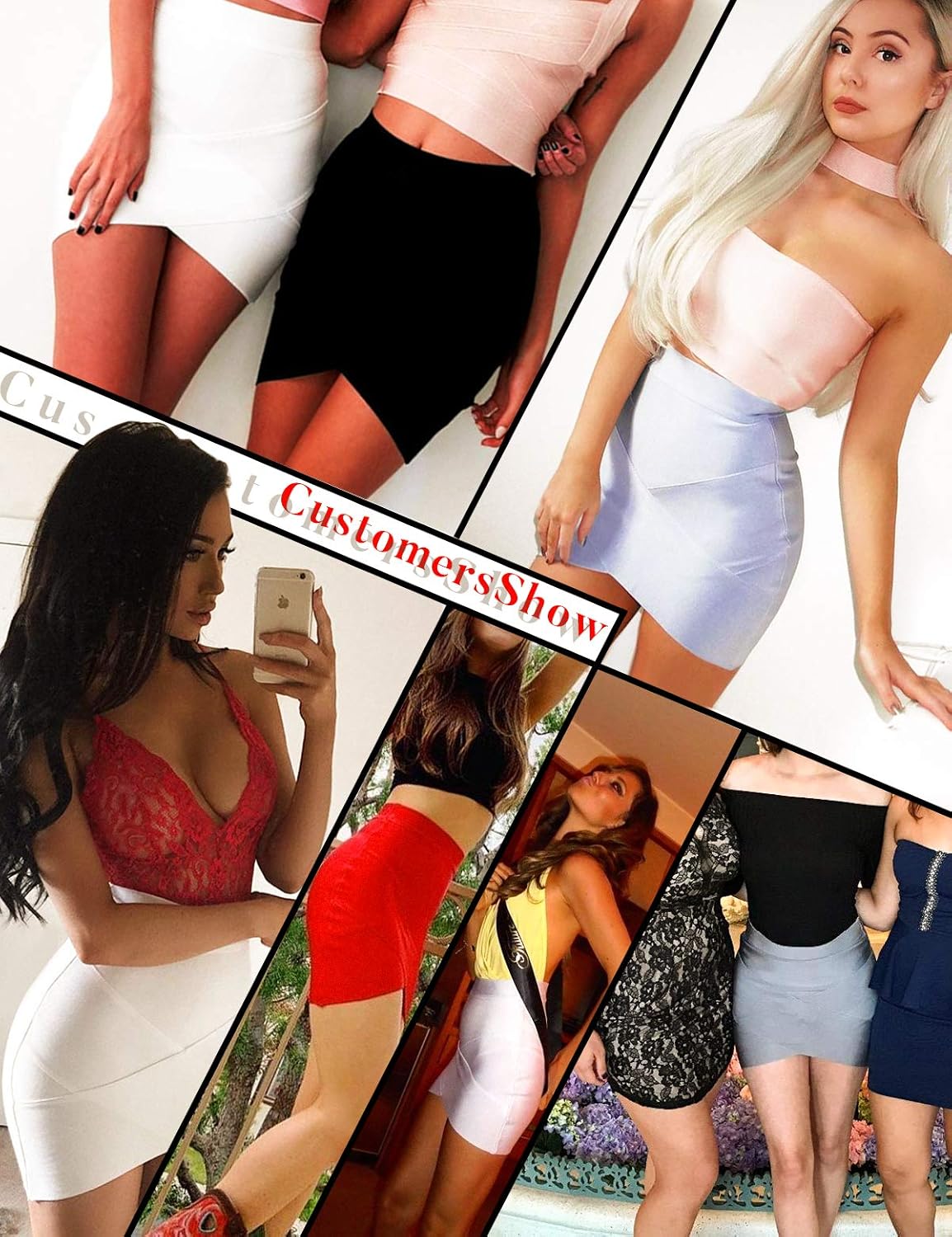 meilun Women's Rayon Bandage Bodycon Mini Skirt at  Women’s Clothing store