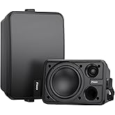 Inwa Outdoor Bluetooth Speakers, Active Passive Wall Mount Speaker, Waterproof Wireless Indoor/Outdoor Stereo Sound Set W/Aux in, Sound System for Patio/Porch/Gazebo/Garage(Pair, MZ-660)