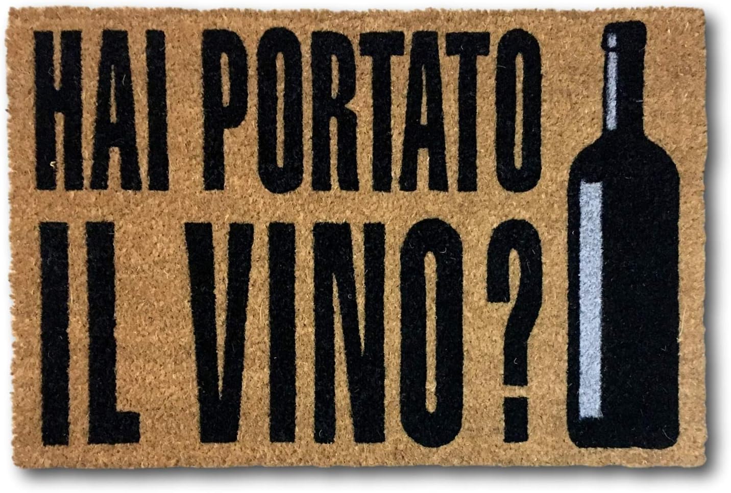 koko doormats Entrance Doormat for Home and Garden in Italian Hai portato il Vino?, Original and Fun Home Entrance Doormats