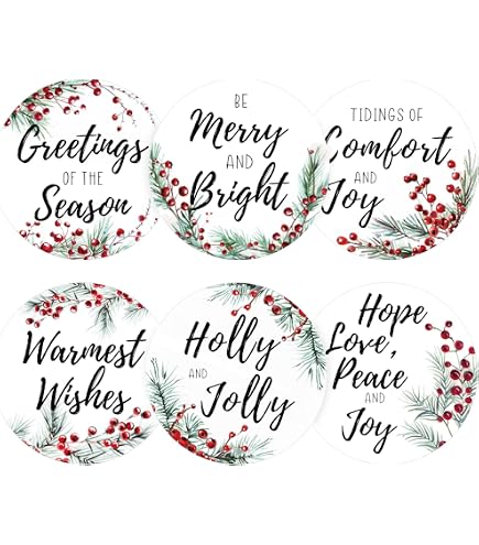 200 Merry Christmas Stickers On A Roll – Gold Glossy Holiday Labels For Gifts & Bags - View #3