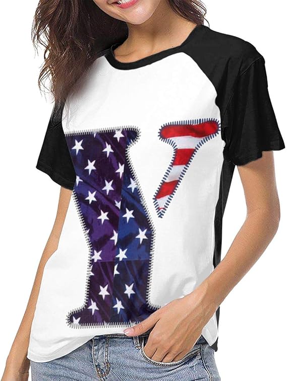 Amazon Co Jp レディース 半袖 Tシャツ ローマ字ｓ アメリカ 野球 Tシャツ レディース カジュアル トップス スポーツウェア クルーネック おしゃれ 春夏 服 ファッション小物
