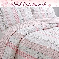 Cozy Line Home Fashions Pink Flower Lace Ruffle