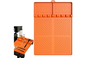 BRENSTEN Silicone Grill Tools Spatula Mat for Blackstone, Large Heat Resistant BBQ Griddle Accessories Seasoning Mat Pad for Outdoor Cooking, Barbecue, Kitchen, Countertop (Orange)