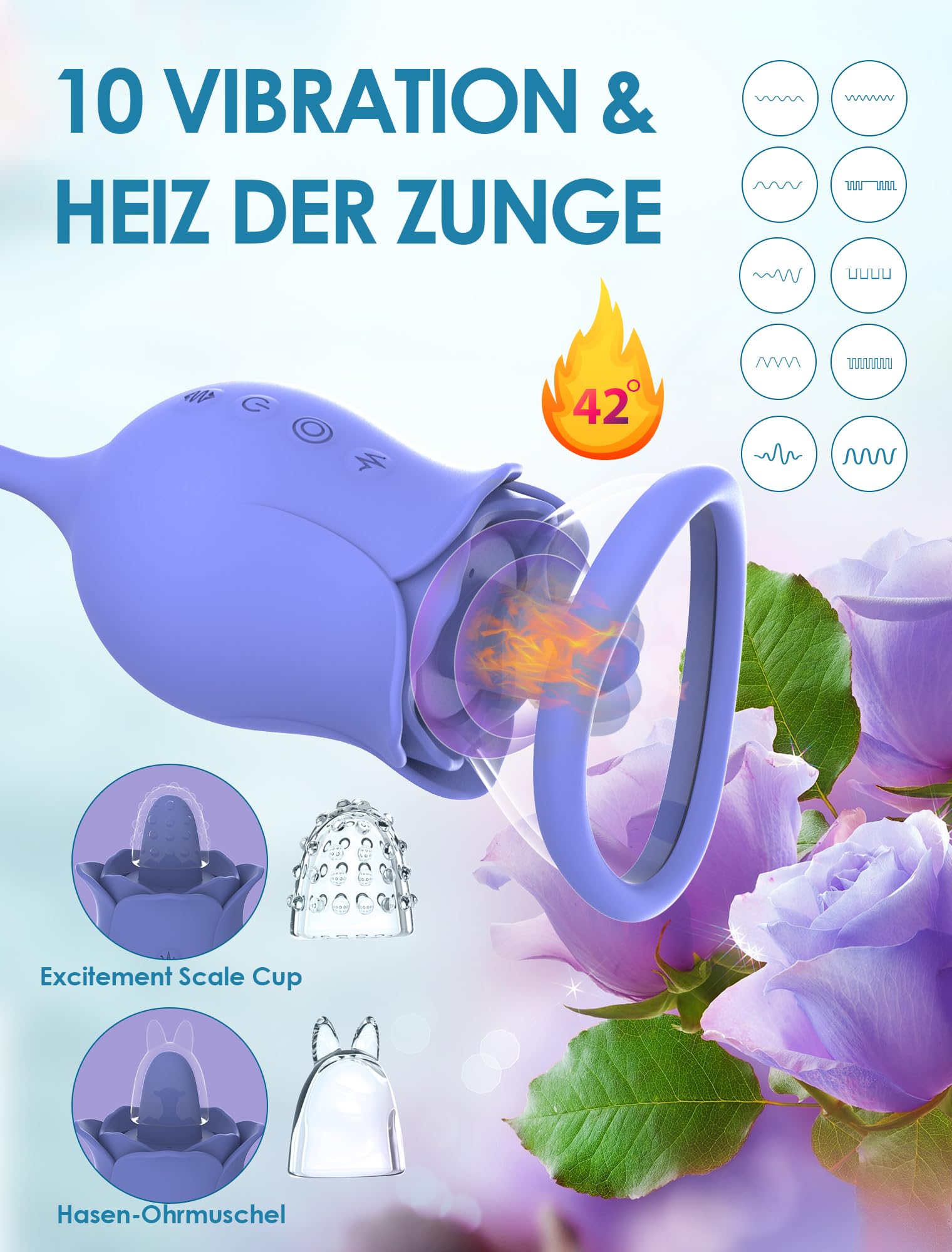 5-in-1 Vibration für Frauen mit APP, 8 Stoß 10 Vibrationsmodi 2 Saugmodi, 2 Heizfunktion, Sex Spielzeug für die Frau Klitoris G-Punkt, Sexspielzeug Dildos Sex Toys Vibratorensets für Frauen Vibrator