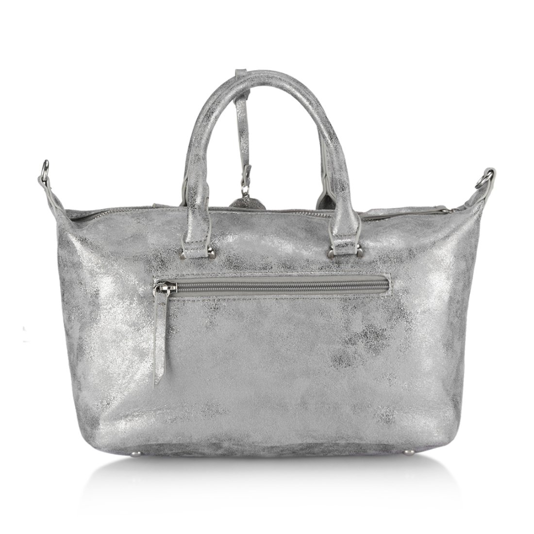 caprese lisa women's satchel (silver and grey) ()