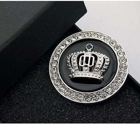 Amazon I Become Free クラウン 王冠 エンブレム シルバー ドレスアップ エンブレム 車 バイク