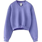 Hatant Sweatshirt for Women Acid Wash Athletic Hoodie Heritage Fleece V-neck Long Sleeve Hoodie Fleece Women Sweatshirt