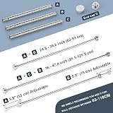 FRENESSA Shower Curtain Rod Stainless Steel Extendable Tension Rod 63-118cm view 5