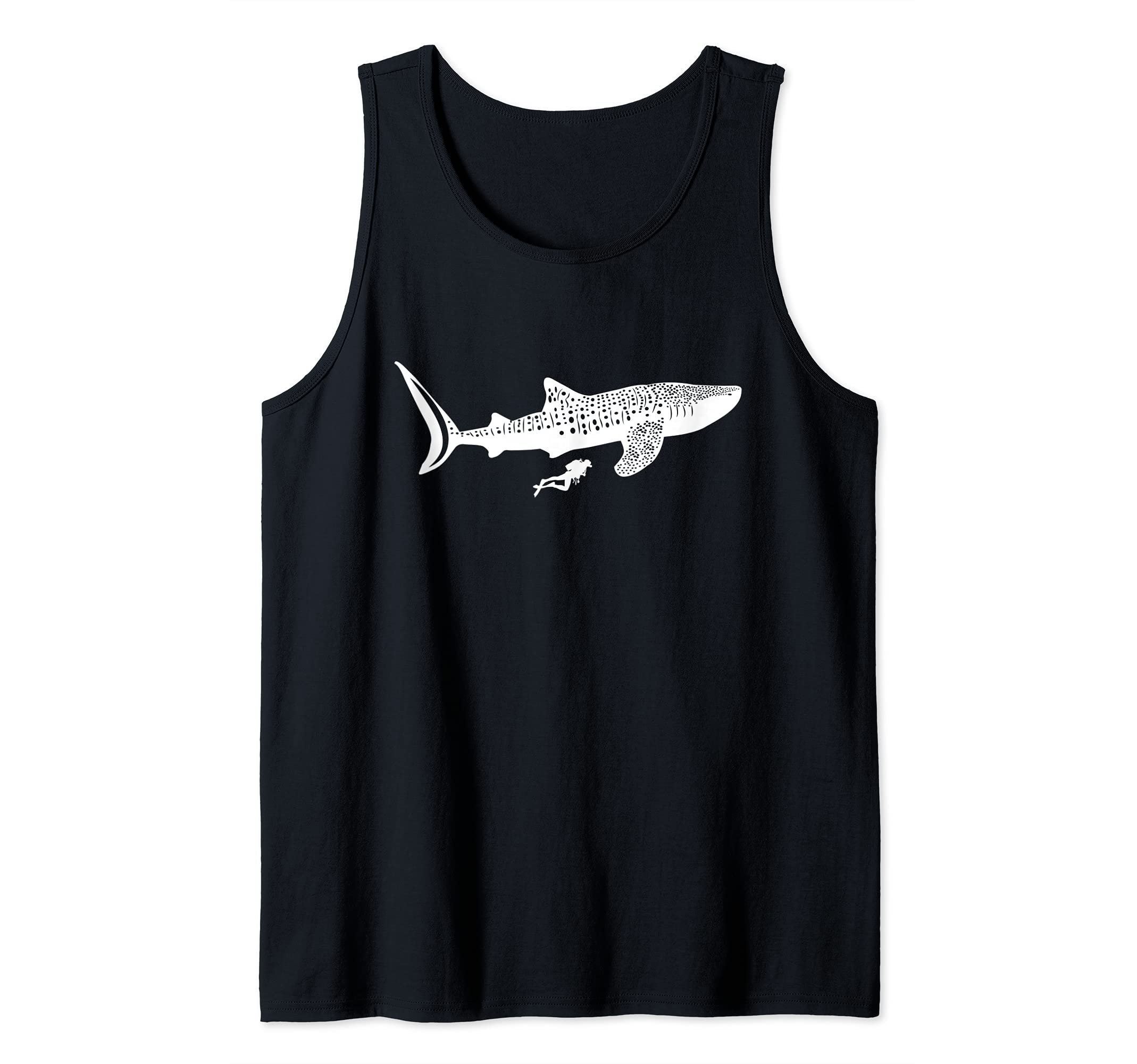 Whale Shark Diving Scuba Diver Ocean Flippers Reef Sea Gift Tank Top