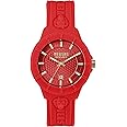 Versus Versace Mens Tokyo. Sporty Fashion Watch with Date Function. Adjustable Silicone Strap. Includes Travel Gift Pouch.