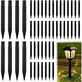 WOPPLXY 50 Pcs 8.2 Inch Solar Light Replacement Stakes, Plastic Lights Replacement Stakes Reinforced Ground Spikes for Solar Lights, Pathway Lights, Garden Lights, Torch Light