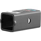 CURT 45405 Trailer Hitch Receiver Adapter Reducer Sleeve, 2-1/2 to 2-Inch, Carbide Black Powder Coat