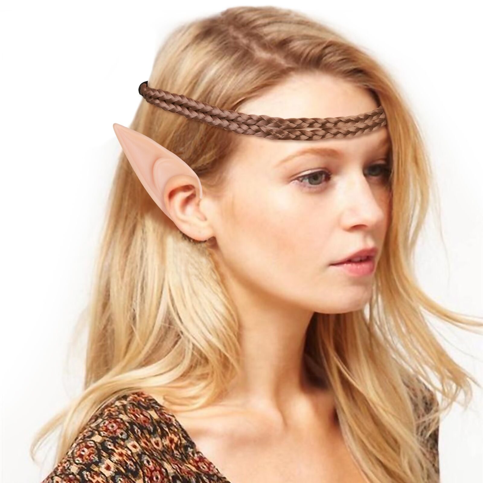 LANMOK 2pair Latex Elf Fairy Ears for Anime Hobbit Cosplay Halloween Party Decor