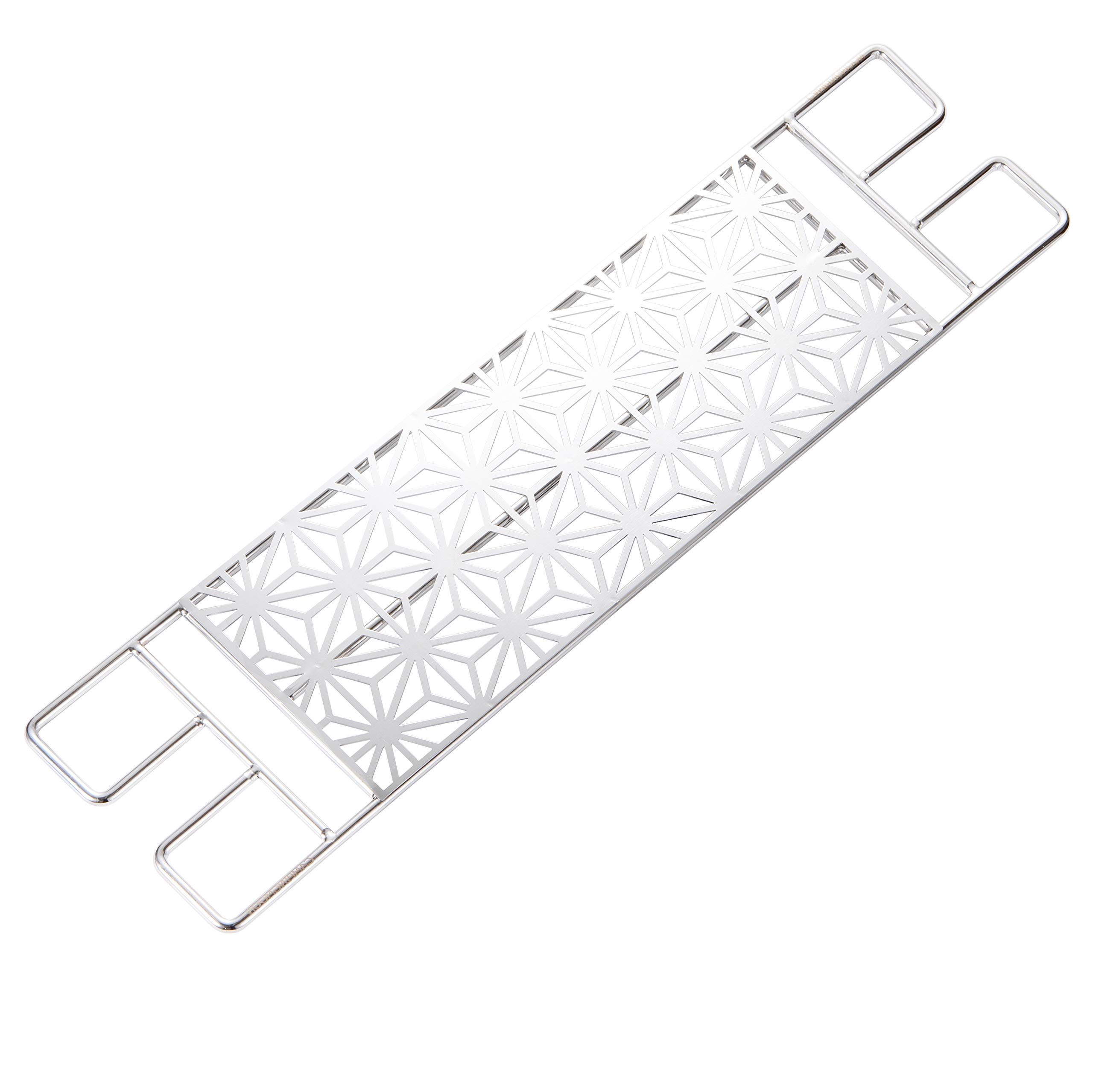 CAMPINGMOON 304 Stainless Steel Cooking Grates (L 19.7 x W 5.1) for Fire Pit Camping Grill Campfire Open Fire MTG-C