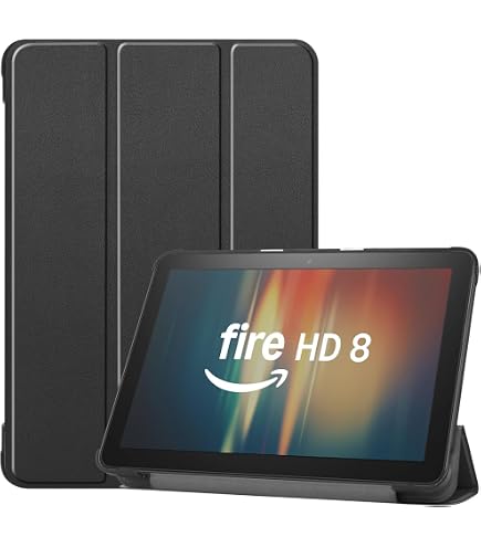Custodia Protettiva Antiurto Per Amazon Fire HD 10 (7a E 9a Gen, 2017/2019) – Tre Strati, Con Cavalletto, Nero/rosa